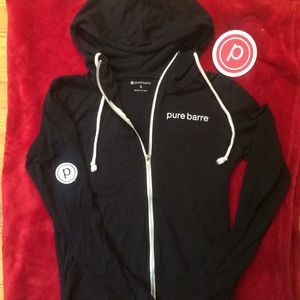 Pure Barre Black Hoodie with Logo On Arm